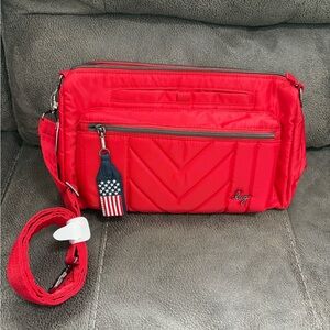 Lug Red Crossbody Bag